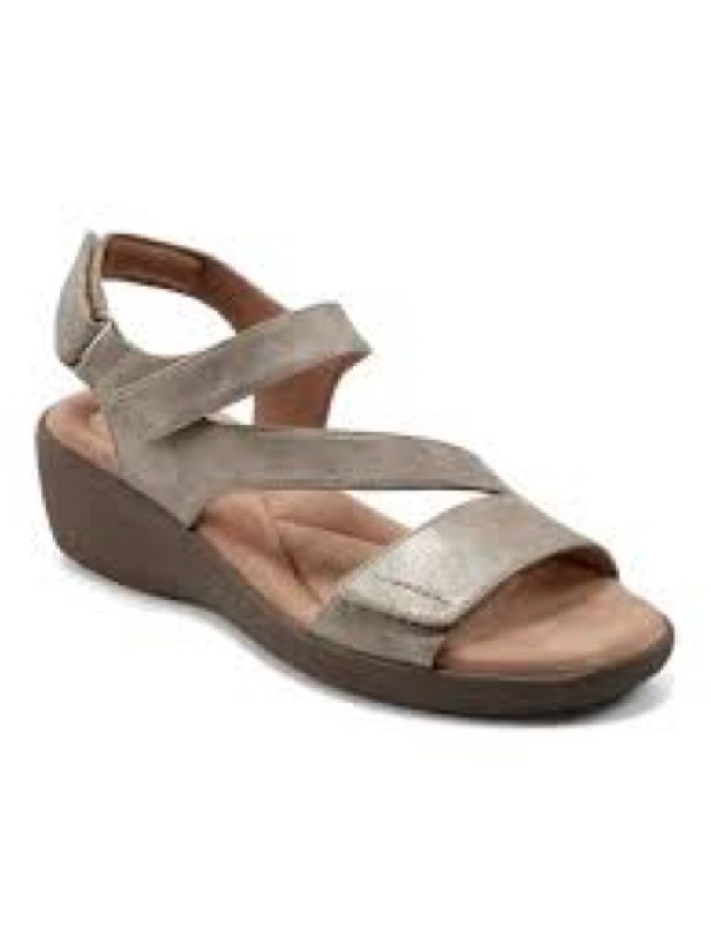 Easy Spirit New in Box Women's Metallic Gold Crisscross Sandals, Size 9